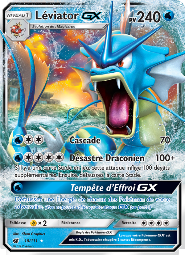 Léviator GX 18 — Invasion Carmin (French Pokémon TCG card)