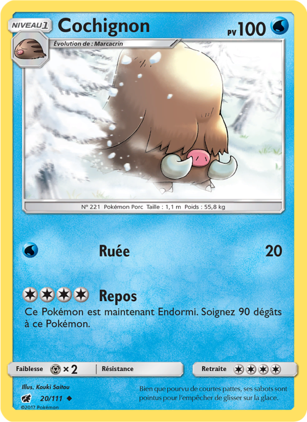 Cochignon 20 — Invasion Carmin (French Pokémon TCG card)