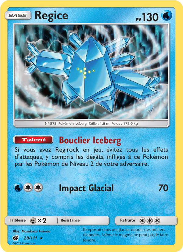 Regice 28 — Invasion Carmin (French Pokémon TCG card)