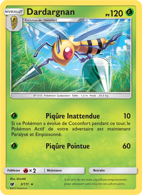 Dardargnan 3 — Invasion Carmin (French Pokémon TCG card)