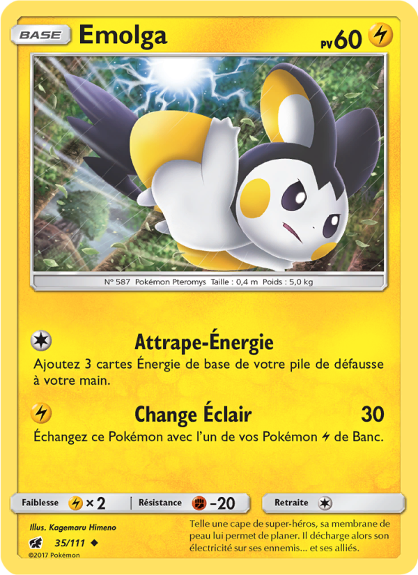 Emolga 35 — Invasion Carmin (French Pokémon TCG card)