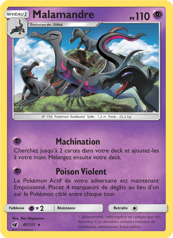 Malamandre 47 — Invasion Carmin (French Pokémon TCG card)