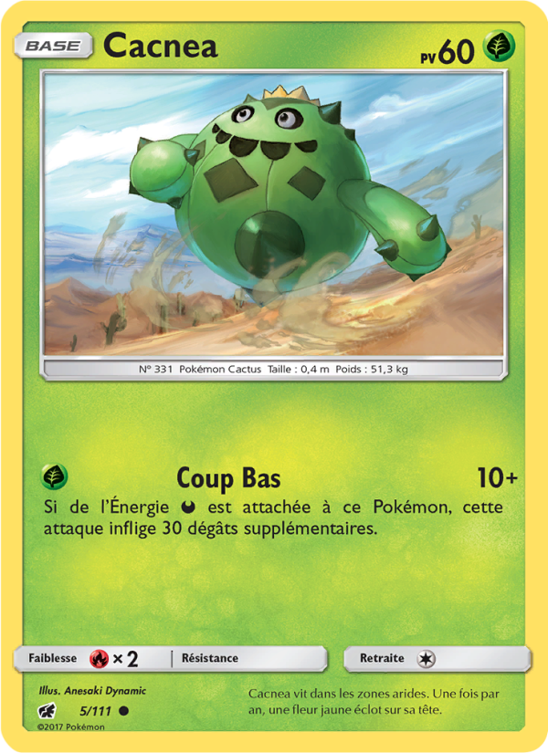 Cacnea 5 — Invasion Carmin (French Pokémon TCG card)