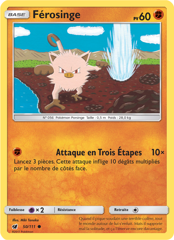 Férosinge 50 — Invasion Carmin (French Pokémon TCG card)