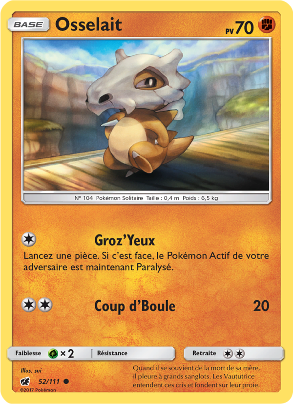 Osselait 52 — Invasion Carmin (French Pokémon TCG card)