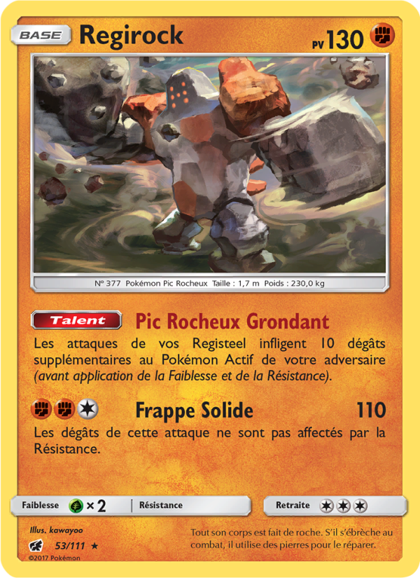 Regirock 53 — Invasion Carmin (French Pokémon TCG card)