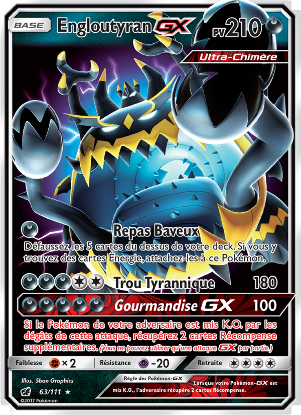 Engloutyran GX 63 — Invasion Carmin (French Pokémon TCG card)