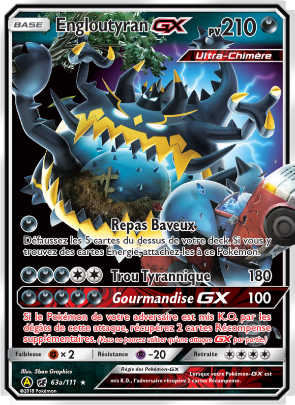 Engloutyran-GX 63a — Invasion Carmin (French Pokémon TCG card)