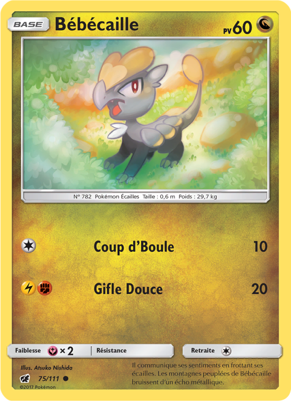 Bébécaille 75 — Invasion Carmin (French Pokémon TCG card)