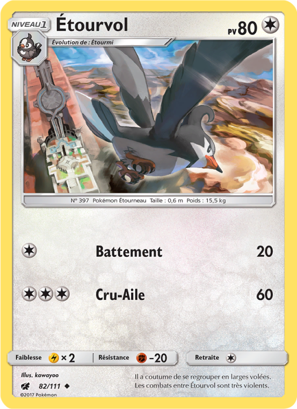 Étourvol 82 — Invasion Carmin (French Pokémon TCG card)