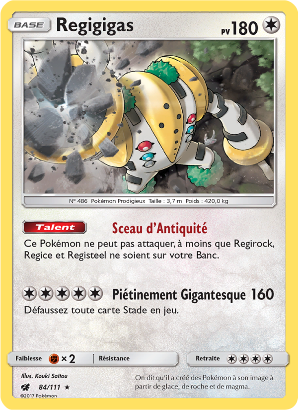 Regigigas 84 — Invasion Carmin (French Pokémon TCG card)