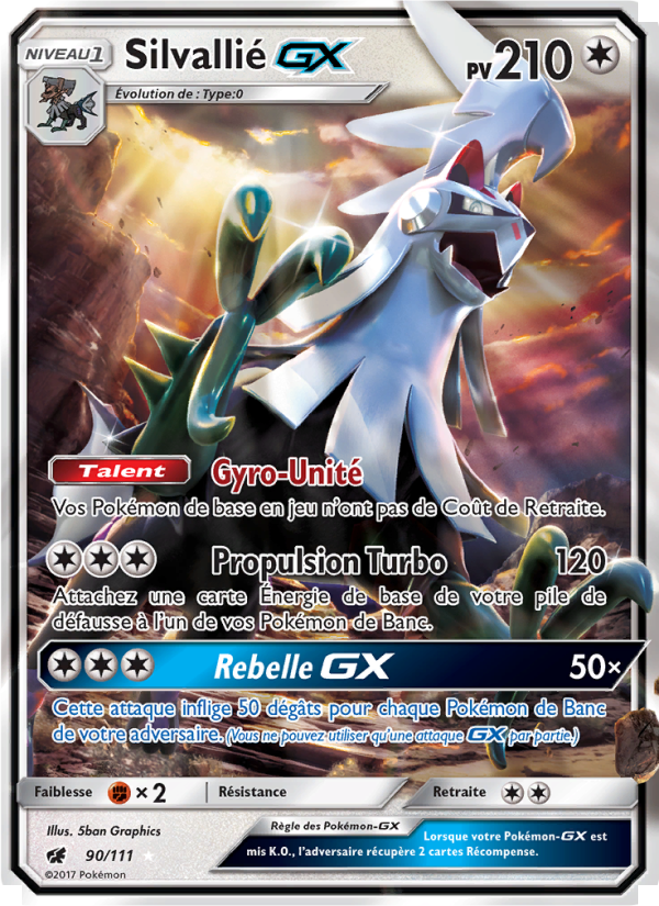 Silvallié GX 90 — Invasion Carmin (French Pokémon TCG card)