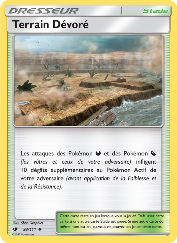 Terrain Dévoré 93 — Invasion Carmin (French Pokémon TCG card)