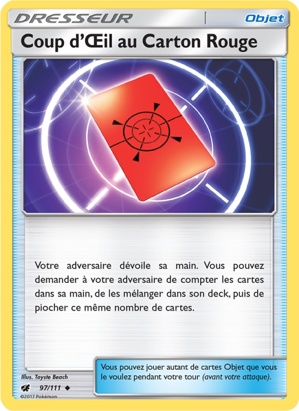 Coup d’Œil au Carton Rouge 97 — Invasion Carmin (French Pokémon TCG card)