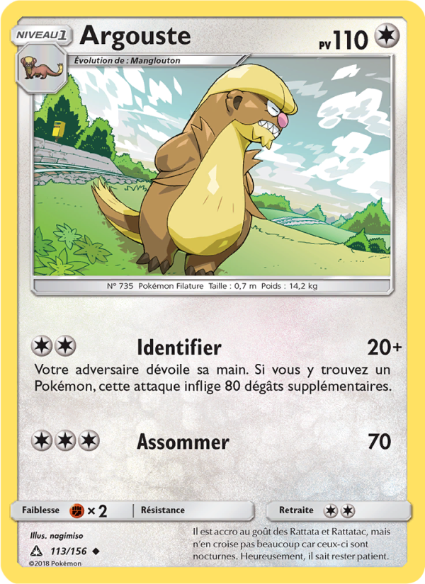 Argouste 113 — Ultra-Prisme (French Pokémon TCG card)
