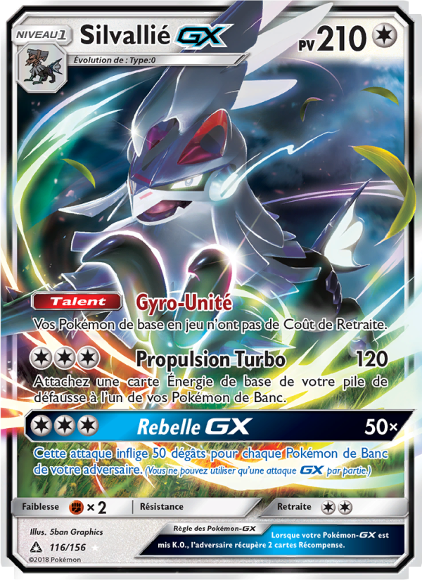 Silvallié GX 116 — Ultra-Prisme (French Pokémon TCG card)