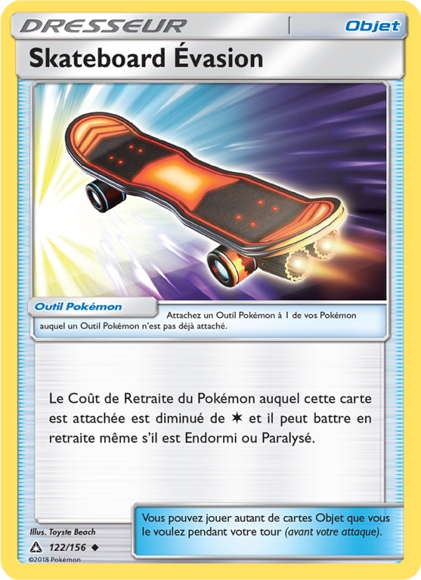 Skateboard Évasion 122 — Ultra-Prisme (French Pokémon TCG card)