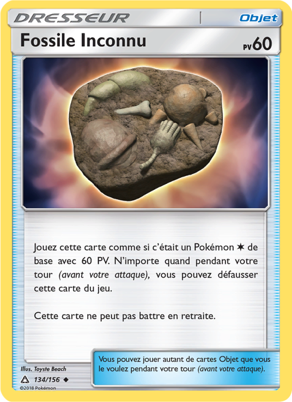 Fossile Inconnu 134 — Ultra-Prisme (French Pokémon TCG card)