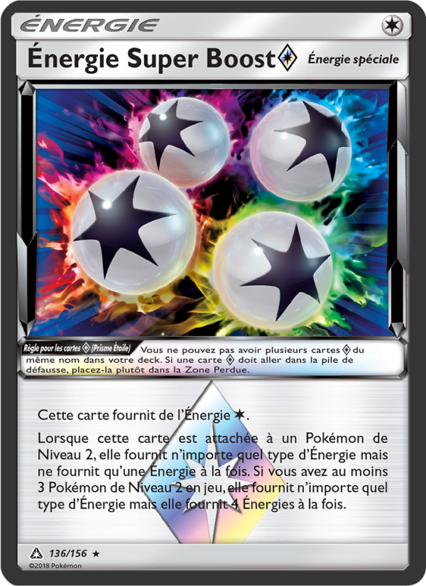 Énergie Super Boost ◇ 136 — Ultra-Prisme (French Pokémon TCG card)