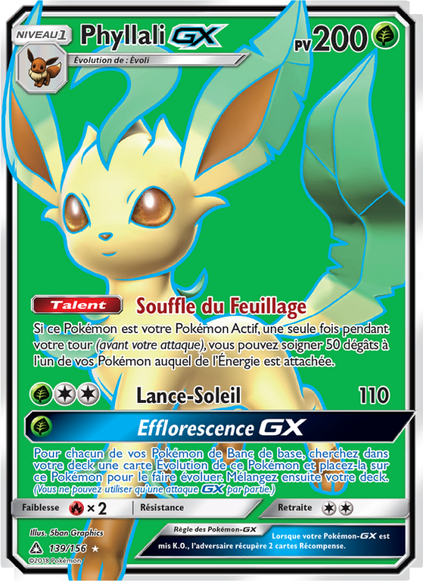 Phyllali GX 139 — Ultra-Prisme (French Pokémon TCG card)