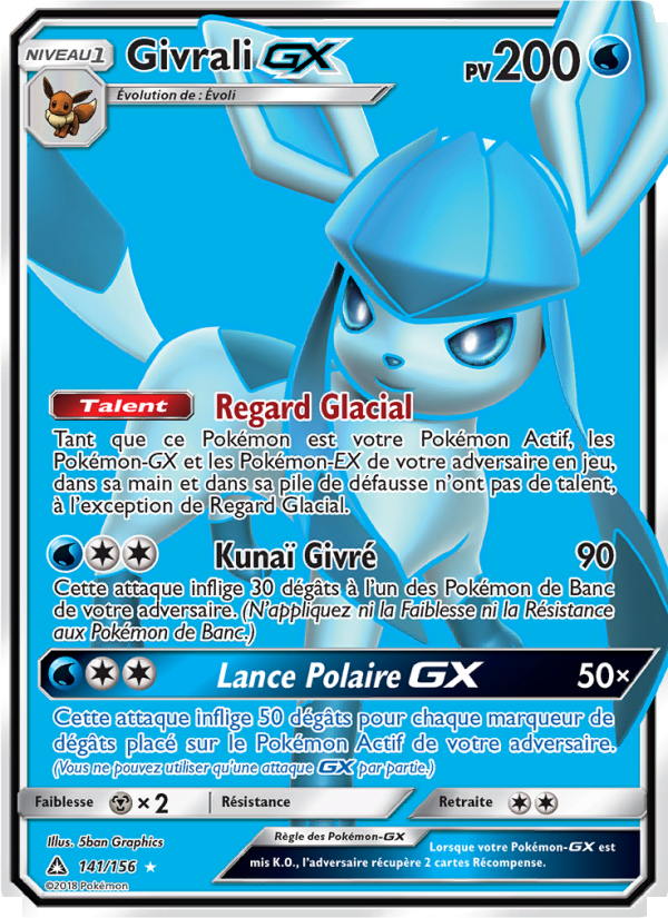 Givrali GX 141 — Ultra-Prisme (French Pokémon TCG card)