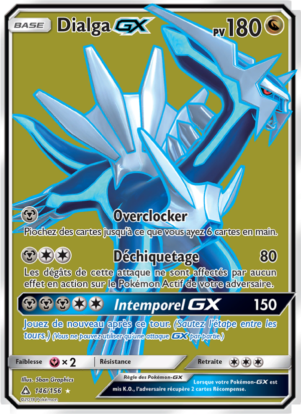 Dialga GX 146 — Ultra-Prisme (French Pokémon TCG card)