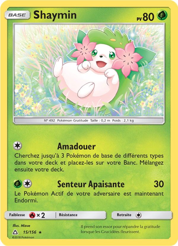 Shaymin 15 — Ultra-Prisme (French Pokémon TCG card)
