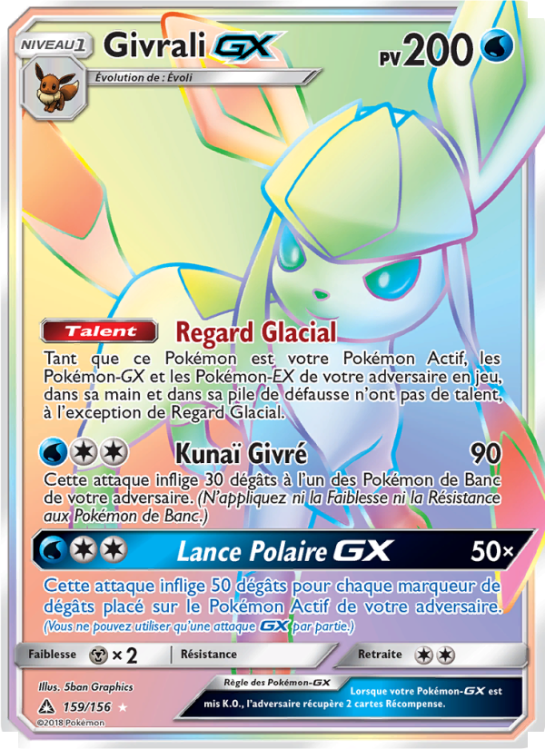 Givrali GX 159 — Ultra-Prisme (French Pokémon TCG card)