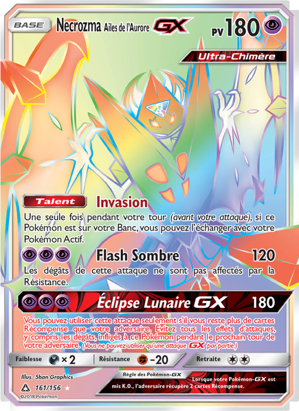 Necrozma Ailes de l’Aurore GX 161 — Ultra-Prisme (French Pokémon TCG card)