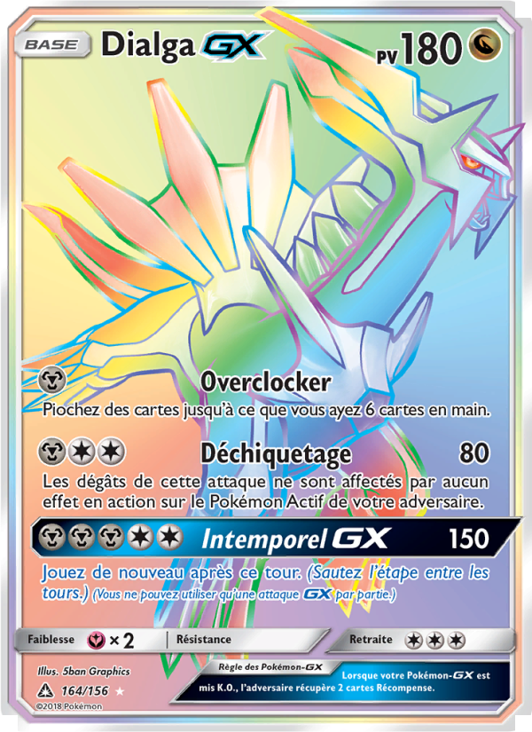 Dialga GX 164 — Ultra-Prisme (French Pokémon TCG card)
