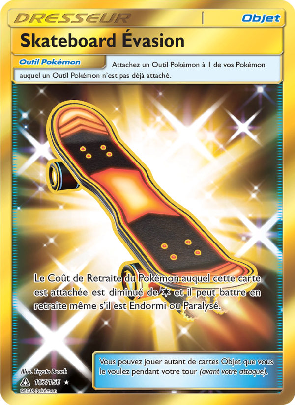 Skateboard Évasion 167 — Ultra-Prisme (French Pokémon TCG card)