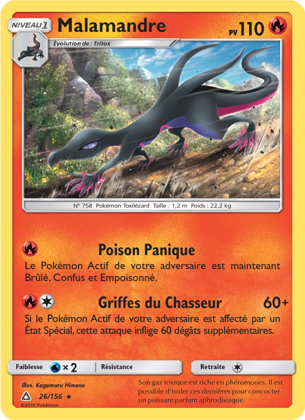 Malamandre 26 — Ultra-Prisme (French Pokémon TCG card)