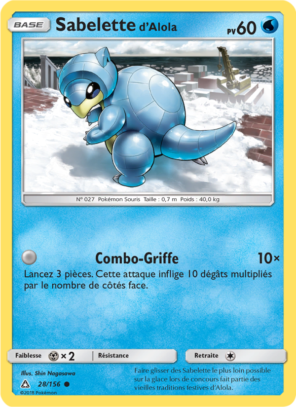 Sabelette d’Alola 28 — Ultra-Prisme (French Pokémon TCG card)