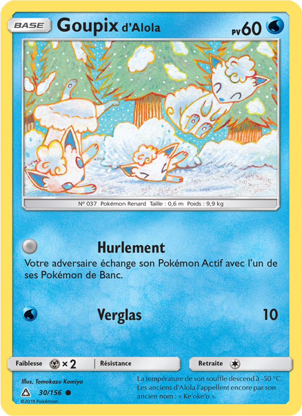 Goupix d’Alola 30 — Ultra-Prisme (French Pokémon TCG card)