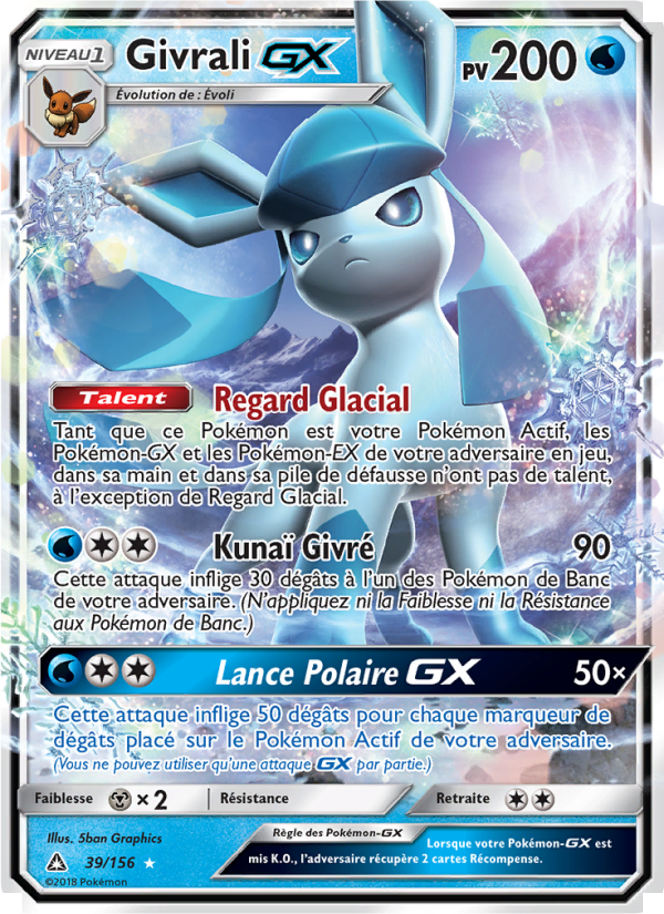 Givrali GX 39 — Ultra-Prisme (French Pokémon TCG card)