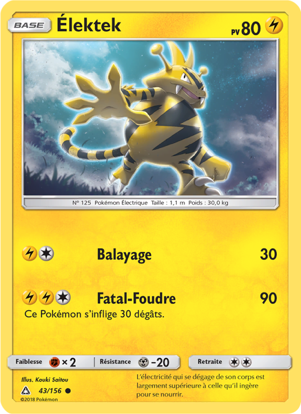 Élektek 43 — Ultra-Prisme (French Pokémon TCG card)