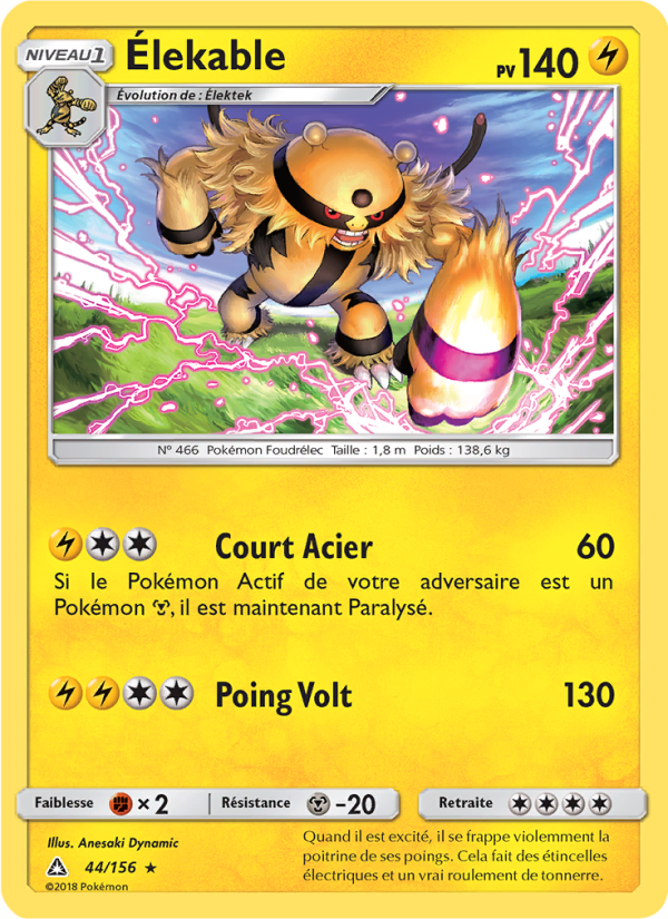Élekable 44 — Ultra-Prisme (French Pokémon TCG card)