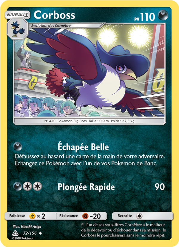 Corboss 72 — Ultra-Prisme (French Pokémon TCG card)