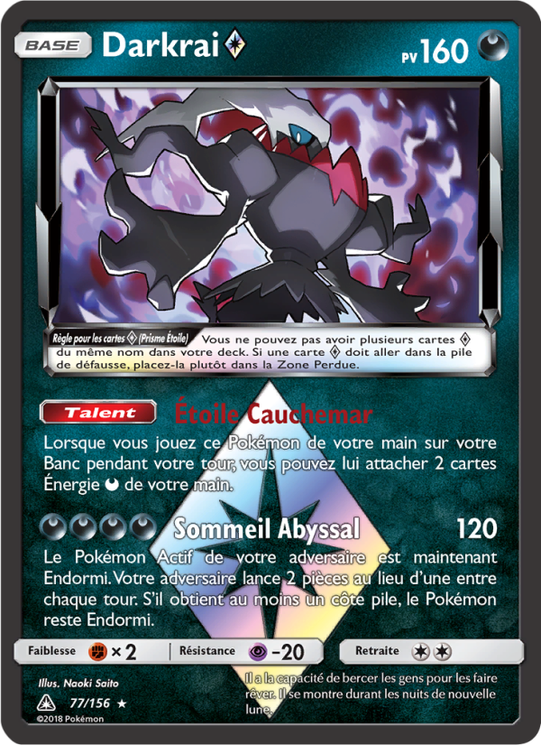 Darkrai ◇ 77 — Ultra-Prisme (French Pokémon TCG card)