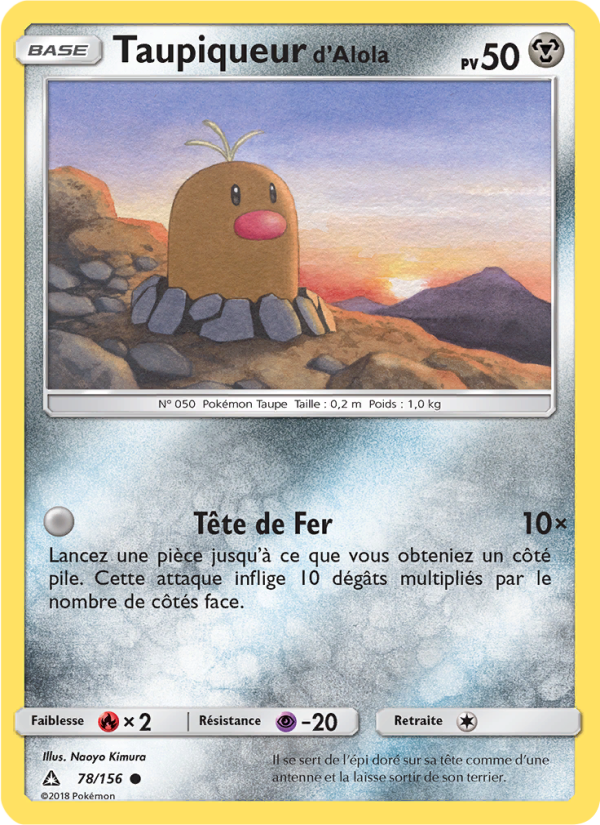 Taupiqueur d’Alola 78 — Ultra-Prisme (French Pokémon TCG card)