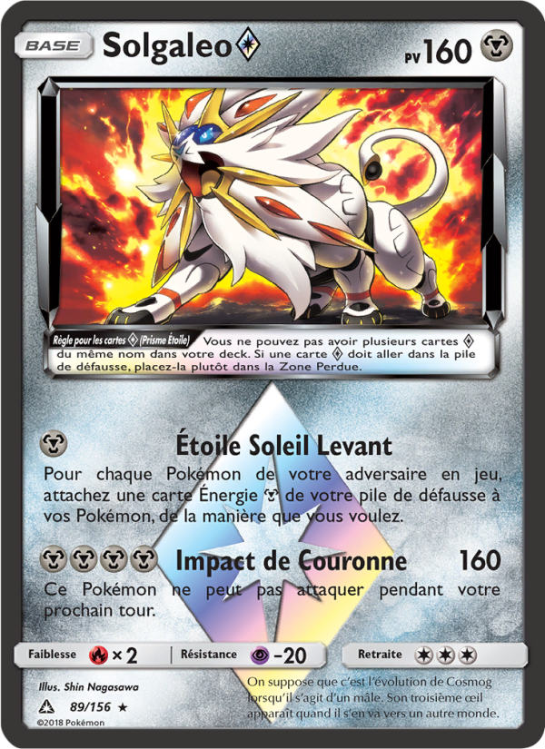 Solgaleo ◇ 89 — Ultra-Prisme (French Pokémon TCG card)