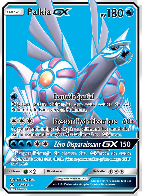 Palkia GX 119 — Lumière Interdite (French Pokémon TCG card)