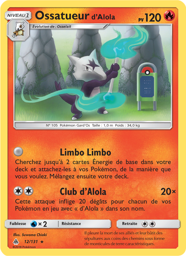 Ossatueur d’Alola 12 — Lumière Interdite (French Pokémon TCG card)