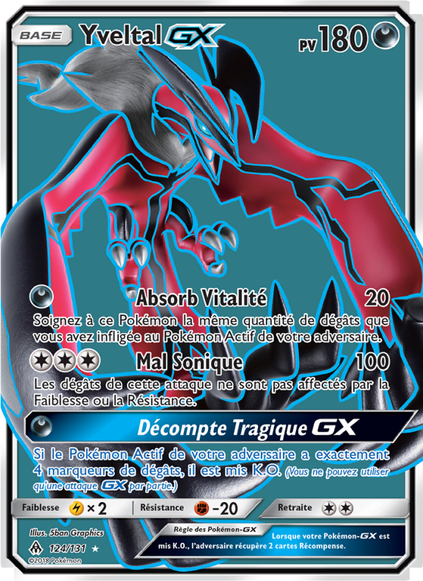 Yveltal GX 124 — Lumière Interdite (French Pokémon TCG card)