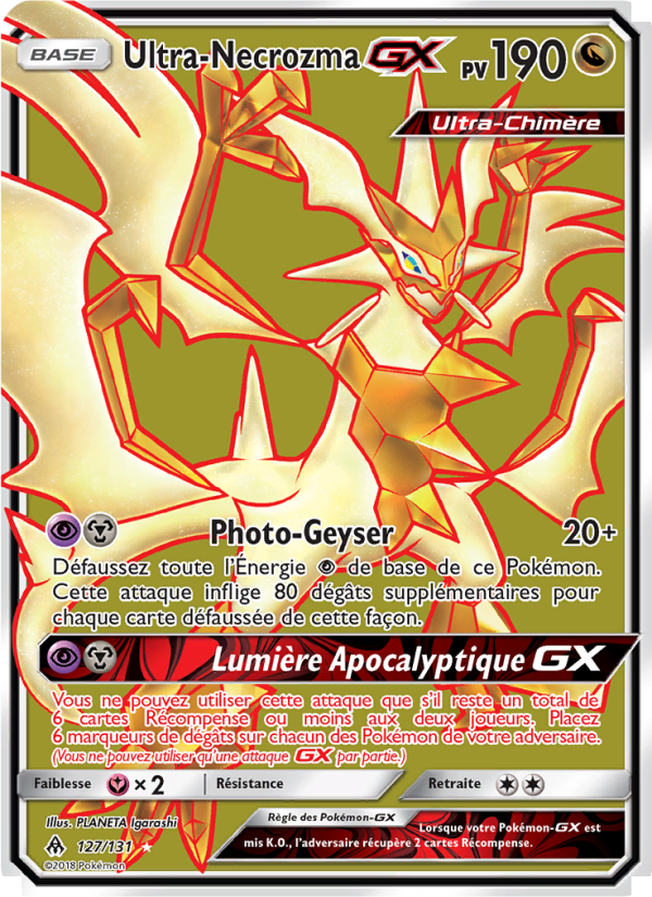 Ultra-Necrozma GX 127 — Lumière Interdite (French Pokémon TCG card)