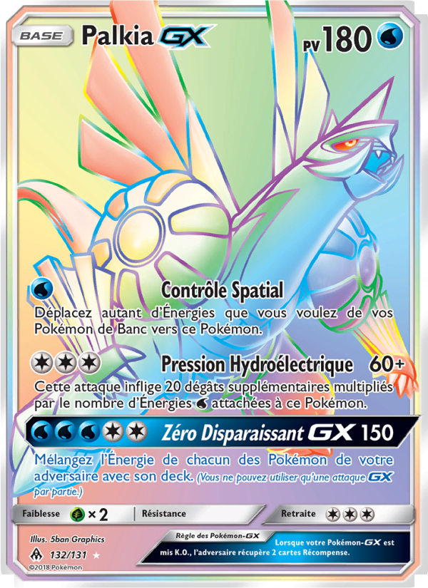 Palkia GX 132 — Lumière Interdite (French Pokémon TCG card)