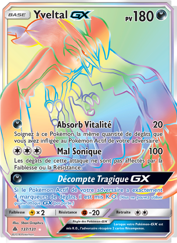 Yveltal GX 137 — Lumière Interdite (French Pokémon TCG card)