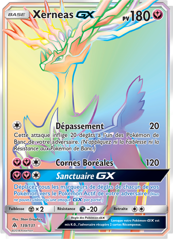 Xerneas GX 139 — Lumière Interdite (French Pokémon TCG card)