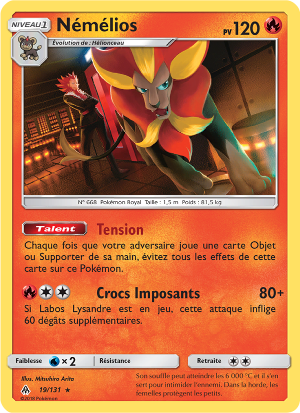 Némélios 19 — Lumière Interdite (French Pokémon TCG card)