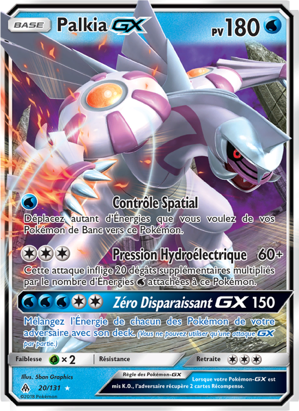 Palkia GX 20 — Lumière Interdite (French Pokémon TCG card)
